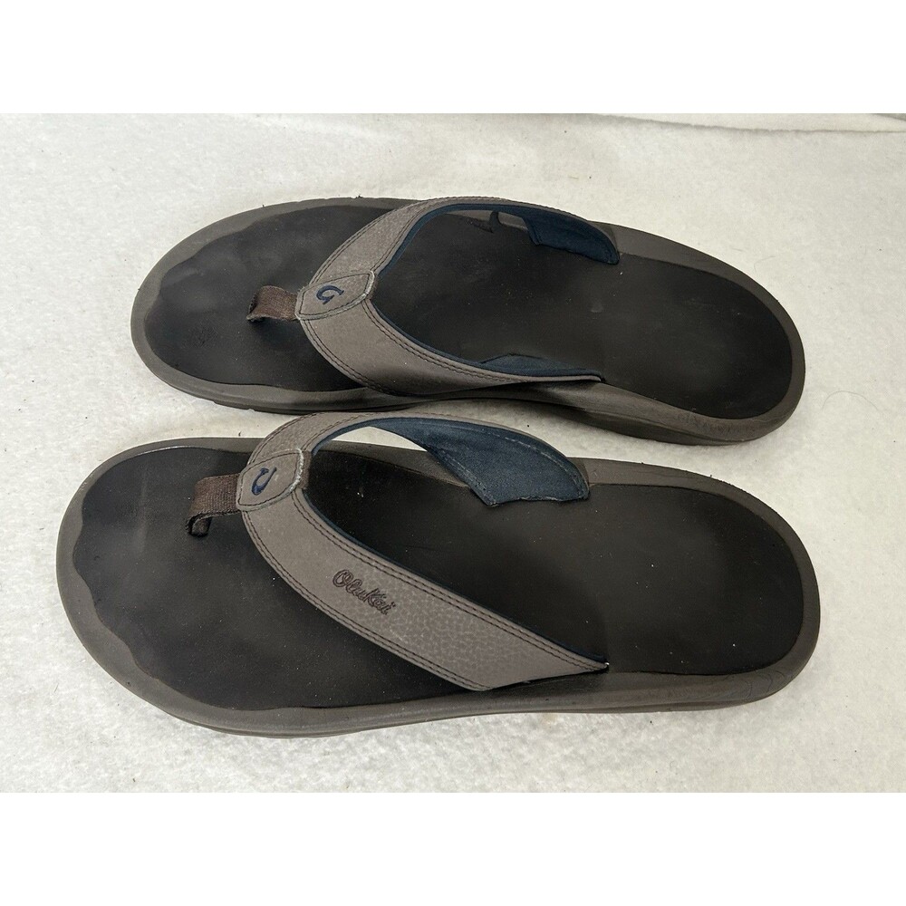 Olukai Ohana Flip Flop Sandals Men Size 13 Java Resort Wear Vacation